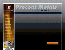 Tablet Screenshot of precoatmetals.com